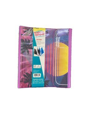 Mead Original Trapper Keeper Binder Retro Portfolio Vintage Style Sunset Pink